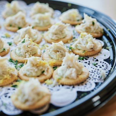 crab and goat cheese crisp