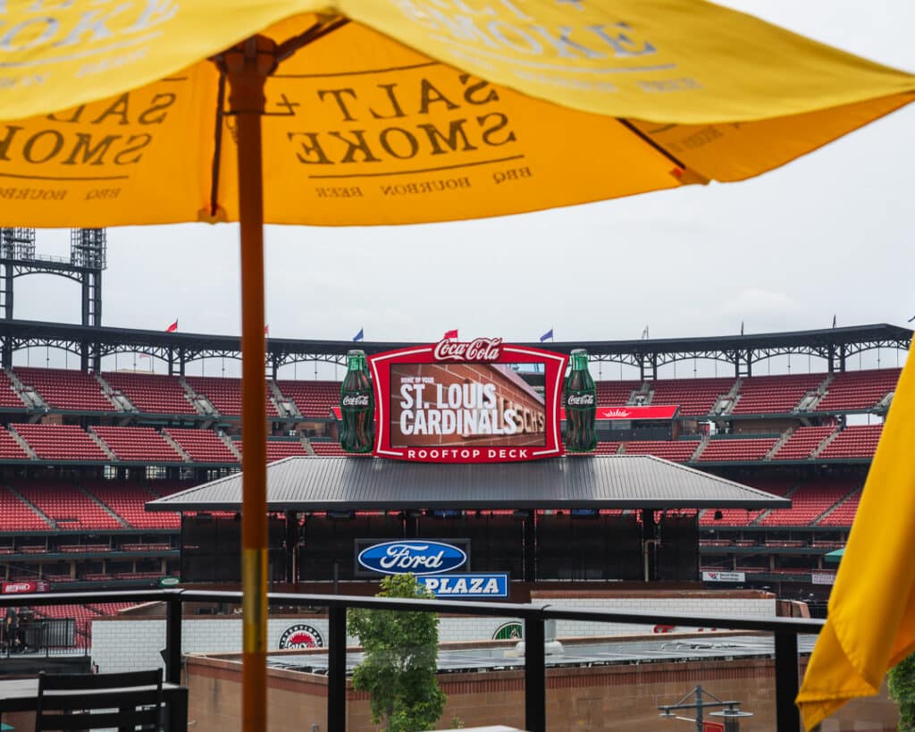 Where to Eat Near Busch Stadium on Game Day 2 Baseball stadium with yellow umbrellas