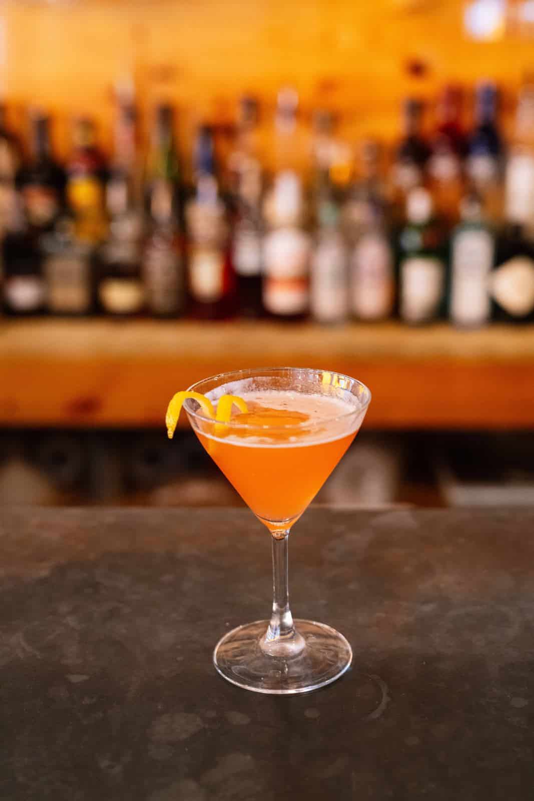 South County 8 A house cocktail served up in a coupe