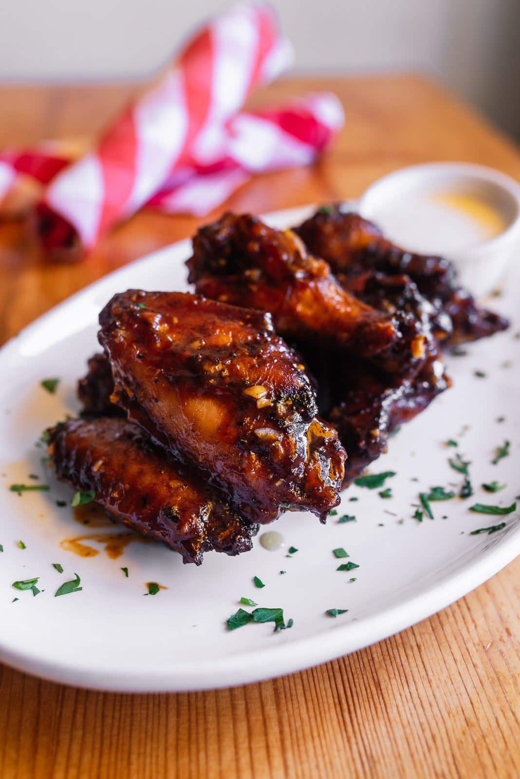 Menu 3 Cherry smoked wings, sweet trashed