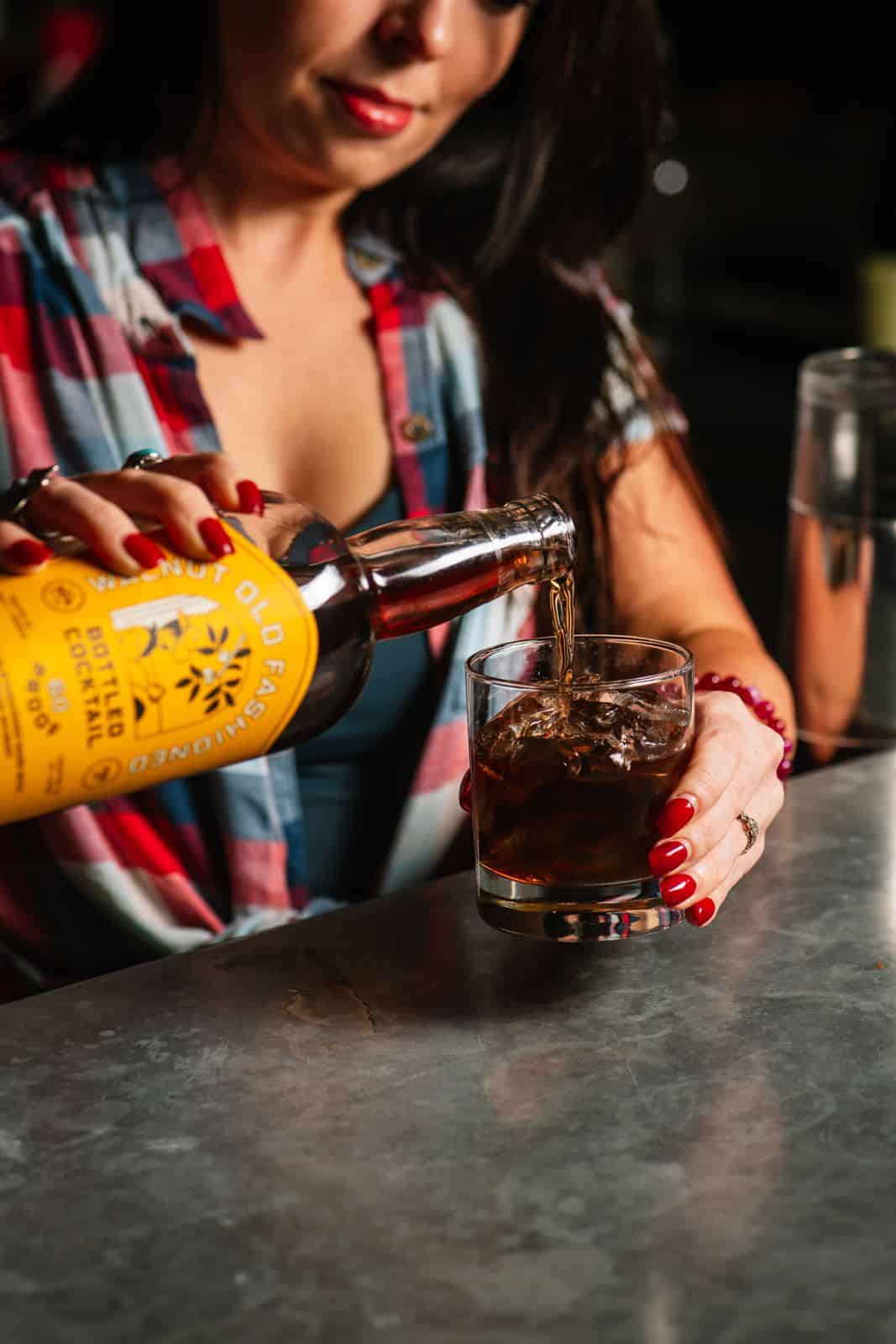 South County 6 A Walnut Old Fashioned on the bar